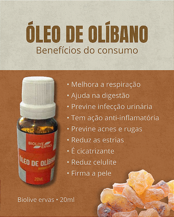 Óleo Olíbano Biolive Ervas | 60 Capsulas - 500mg