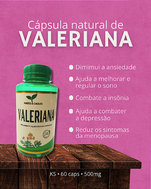 Valeriana | 60 Capsulas - 500mg