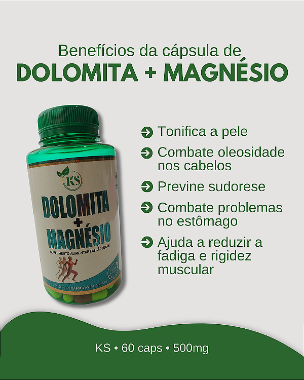 Dolomita + Magnesio | 60 Capsulas - 500mg