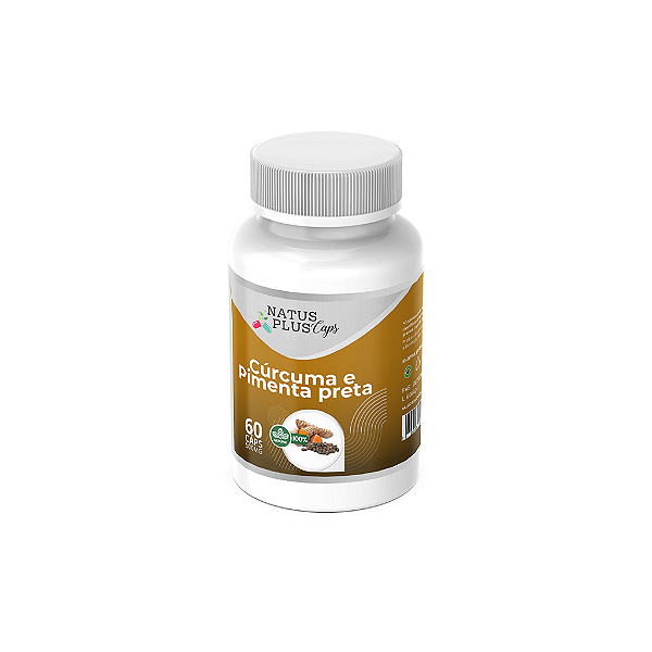 Curcuma e Pimenta Preta Natus Plus Caps | 60 Capsulas - 500mg