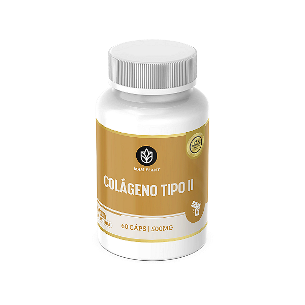 Colágeno Tipo 2 Mais Plant | 60 Capsulas - 500mg