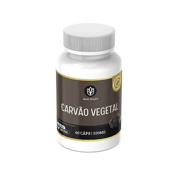 Carvão Vegetal Mais Plant | 60 Capsulas - 500mg