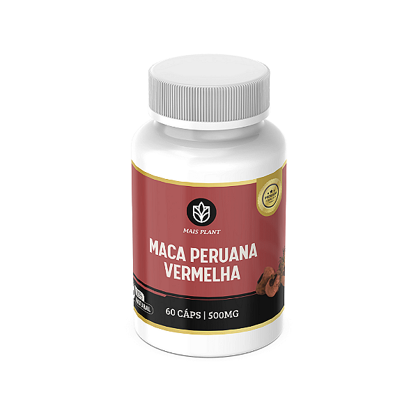Maca Peruana Vermelha Mais Plant | 60 Cápsulas - 500mg