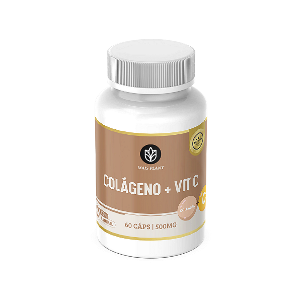 Colágeno + Vitamina C  + Zinco Mais Plant | 60 Cápsulas - 500mg