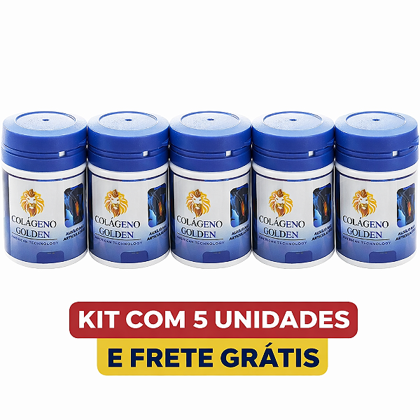 Kit 5 Colágeno Golden Frasco com 30 | 500mg