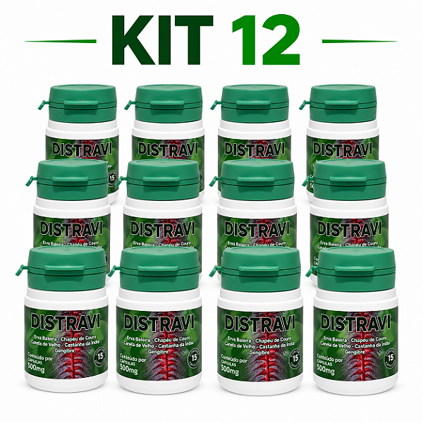 Kit 12 Distravi Dores Articulares | 500mg Frete Grátis