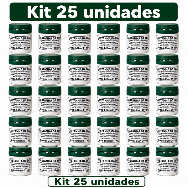 Kit 25 Castanha Caseira da Índia Original | Frete Grátis