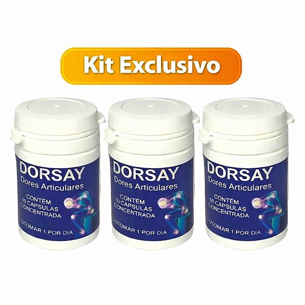 Kit 3 Unidades de Dorsay 10 Cápsulas Frete Grátis