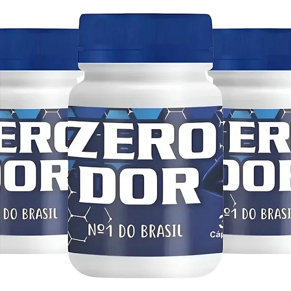 Kit 3 Zero Dor 30 Cápsulas sem Sabor | Frete Grátis