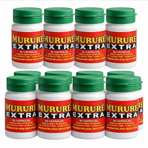 Kit 12 Mururé Extra 30 Cápsulas Frete Grátis
