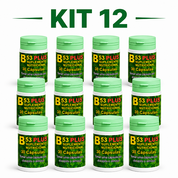 Kit 12 B53 Plus 30 Capsulas | Frete Grátis