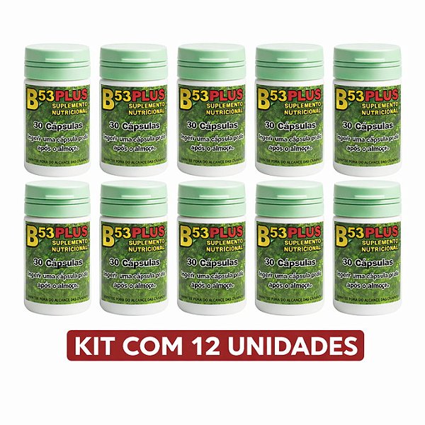 Kit 12 B53 Plus 30 Capsulas | Frete Grátis