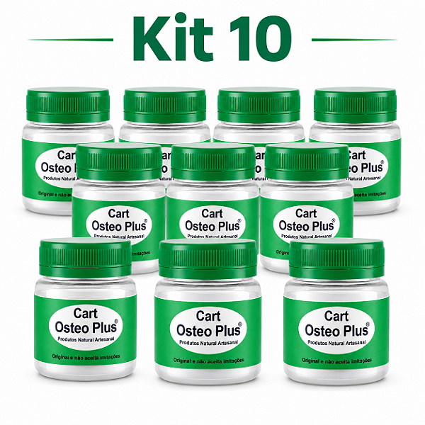 Kit 10 Cart Osteo Plus sem Sabor 15 Caps 500mg | Frete Grátis
