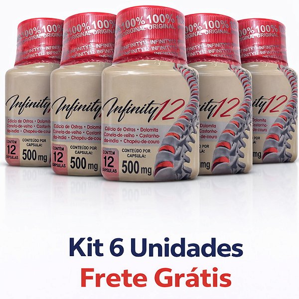 Kit 6 Infinity 12 500mg | Frete Grátis