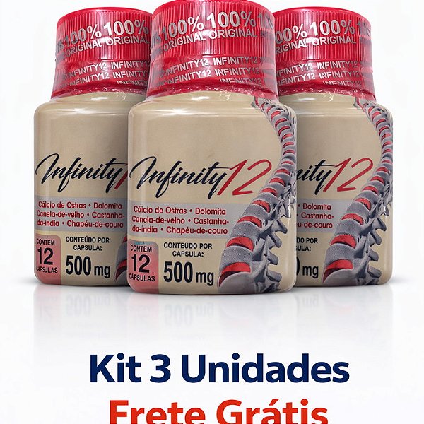Kit 3 Infinity 12 500mg | Frete Grátis