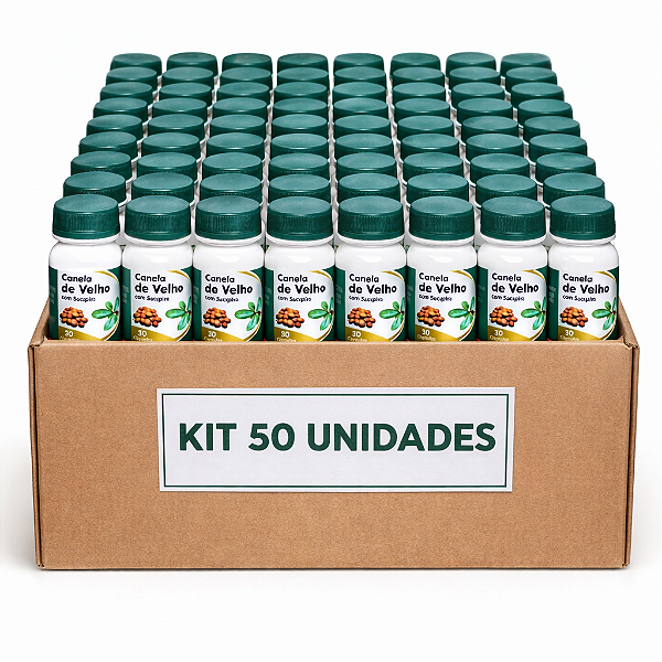Kit Atacado 50 Canela de Velho com Sucupira Natural Original 30 Caps
