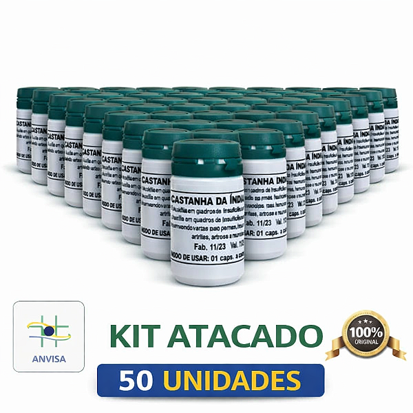 Kit 50 Atacado Castanha Caseira da Índia Original