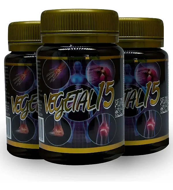 Kit 3 Vegetal 15 com 15 Cápsulas Sem Sabor Vegano