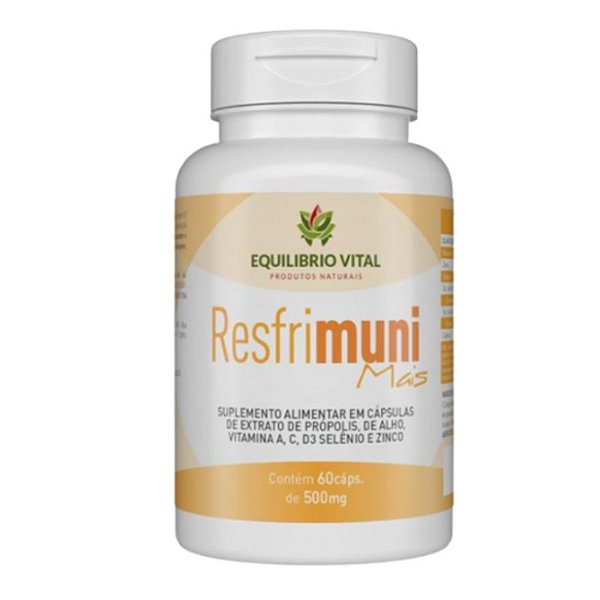 Resfrimuni Mais 60 Cápsulas 500mg Equilibrio Vital