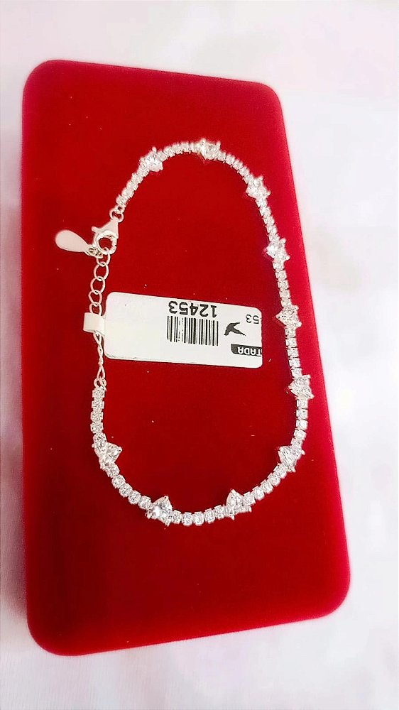 Pulseira de Pedras com Coração – Elegância e Delicadeza