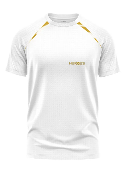 CAMISETA HEROE'S ROWAN 2025 - BRANCA COM DOURADA