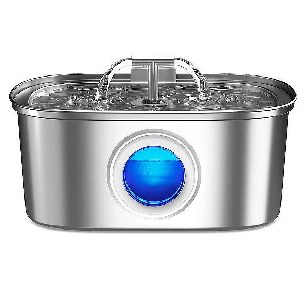Fonte de Água para Gatos Automático de Aço Inoxidável NewPet 3,2 litros