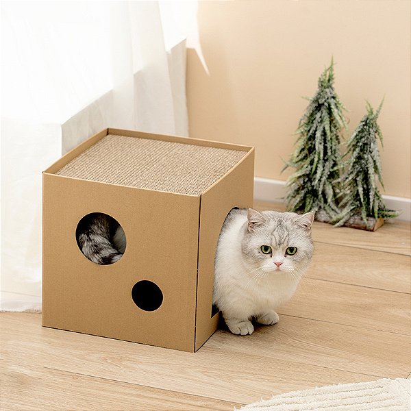 Casa Arranhador de Papelão para Gatos