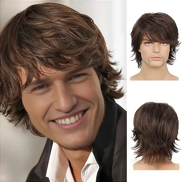 Peruca Lace Masculina Natural