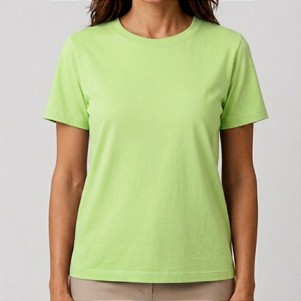 Blusa Verde Sereno Lisa Básica Feminina Algodão