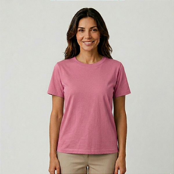 Blusa Salmão Lisa Básica Feminina Algodão