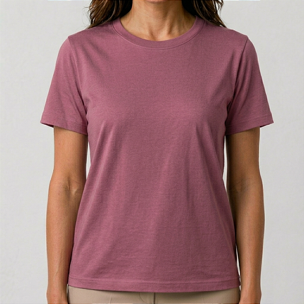 Blusa Rosé Lisa Básica Feminina Algodão