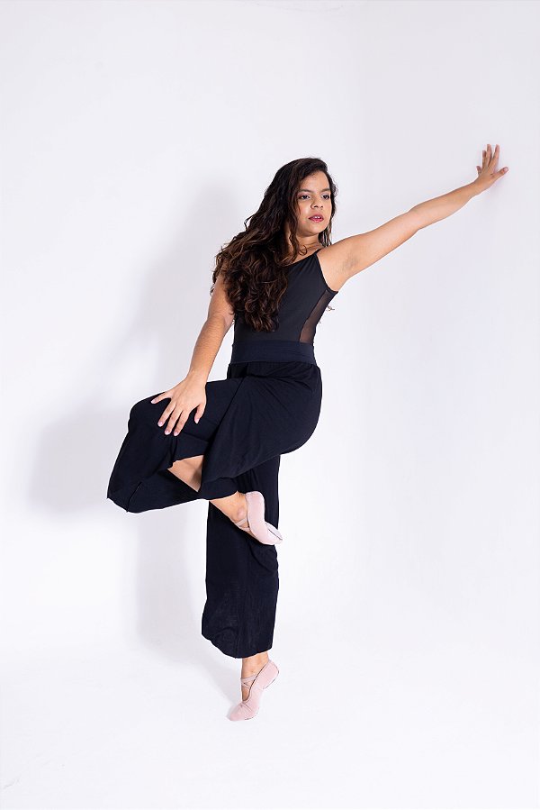 Calça aberta lateral em malha