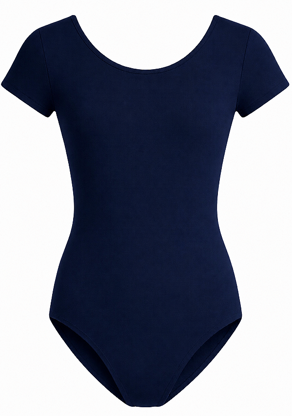 Collant meia manga azul marinho