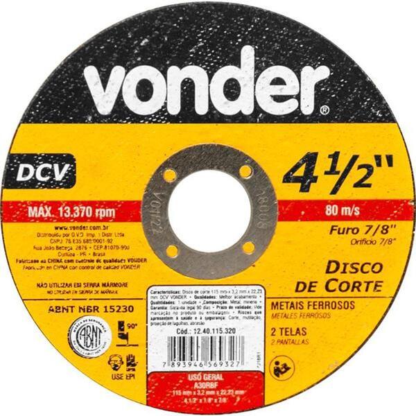 DISCO DE CORTE VONDER