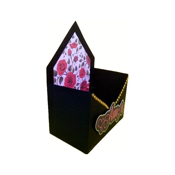 Caixa Cenário Envelope Amor e Rosas - pct 10 unids