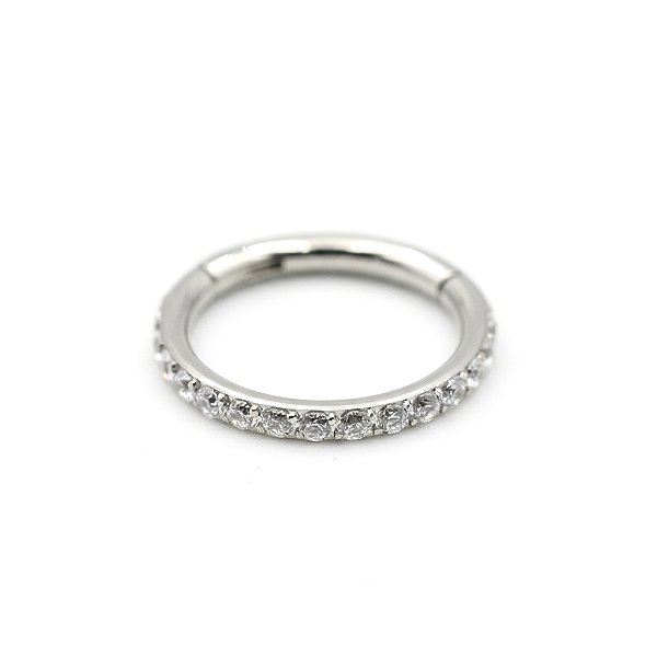 Argola Com Pedra Segmentada