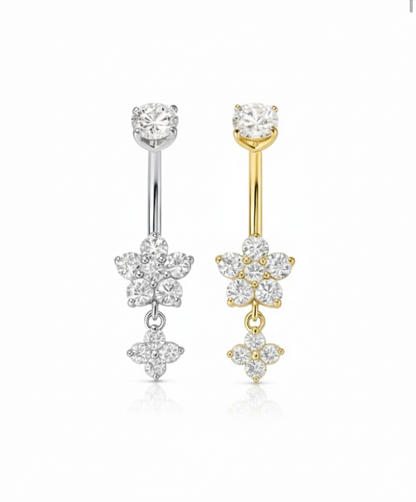 Navel Flor com Pingente