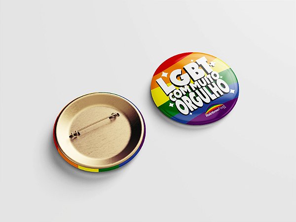 BOTTON COM ALFINETE - REDONDO - ORGULHO LGBT