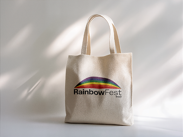 ECOBAG 100% ALGODÃO - RAINBOW FEST BRASIL - 38X30