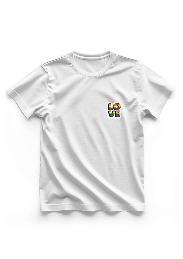 CAMISETA 100% algodão - LOVE LGBT