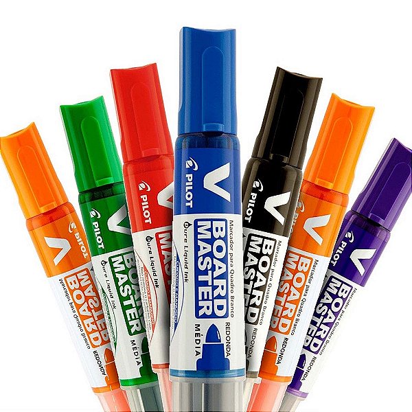 Pincel Pilot Marcador de Quadro Branco V-Board Master Recarregável