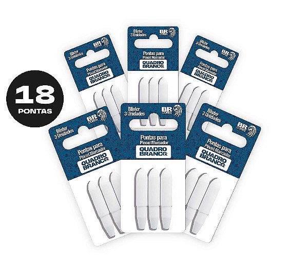KIT Pontas para Pincel Marcador de Quadro Branco QBX - 18 Pontas