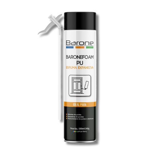 Espuma Poliuretano 500ML/340G Barone Caixa com 12 unidades
