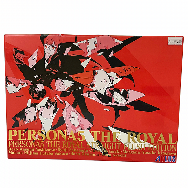 BOX: PERSONA 5: THE ROYAL STRAIGHT FLUSH EDITION (VERMELHA) - (JAP) - PS4 - SEMINOVO