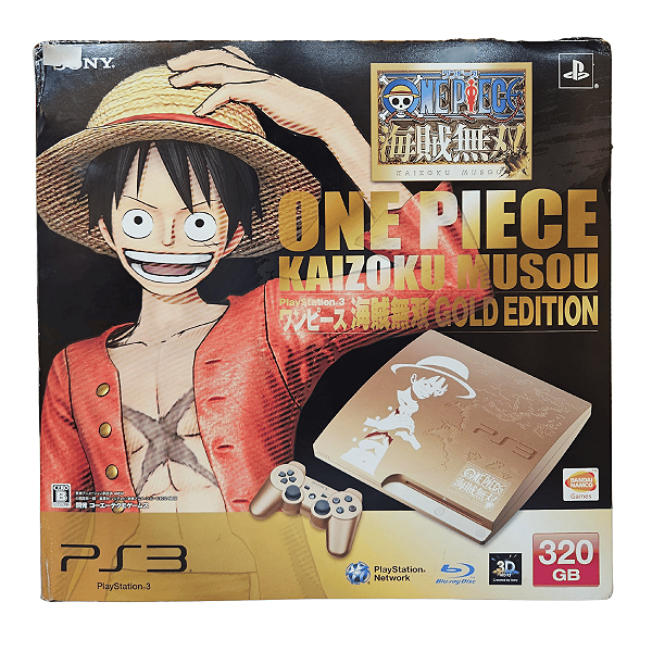 PS3 SLIM - ED. ONE PIECE KAIZOKU MUSOU GOLD EDITION (JAP) CIB - SEMINOVO