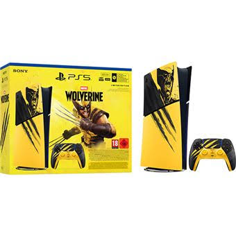 CONSOLE PLAYSTATION 5 SLIM MIDIA DIGITAL - EDIÇAO ESPECIAL MARVEL WOLVERINE - NOVO/LACRADO