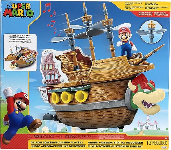 SUPER MARIO - DELUXE BOWSER SHIP PLAYSET - LACRADO