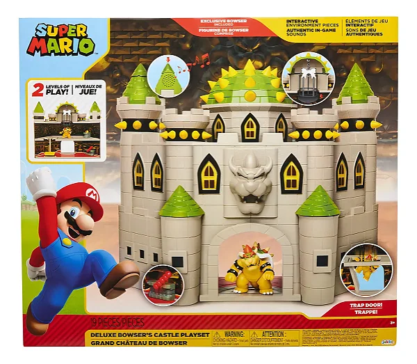 SUPER MARIO NINTENDO DELUXE BOWSER`S CASTLE PLAYSET - LACRADO