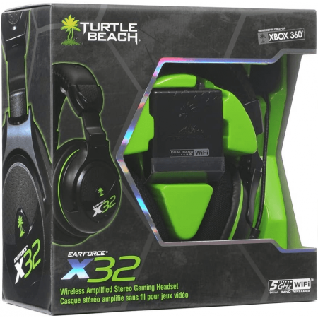 FONE DE OUVIDO GAMER - HEADSET TURTLE BEACH EAR FORCE X32 - XBOX 360 - NOVO/LACRADO