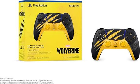 DUALSENSE EDIÇAO LIMITADA MARVEL´S WOLVERINE ( BATTLE YELLOW) -LACRADO